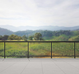 Balcony And Terrace Of Blur Nature Background