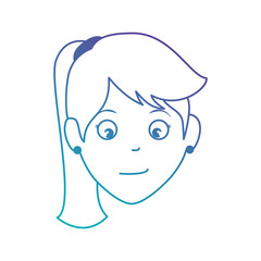 beautiful woman head avatar character