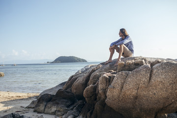Man Enjoying Vacation