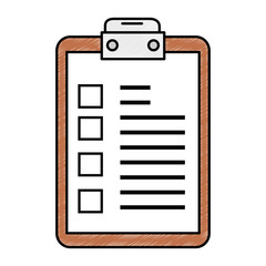 checklist clipboard isolated icon