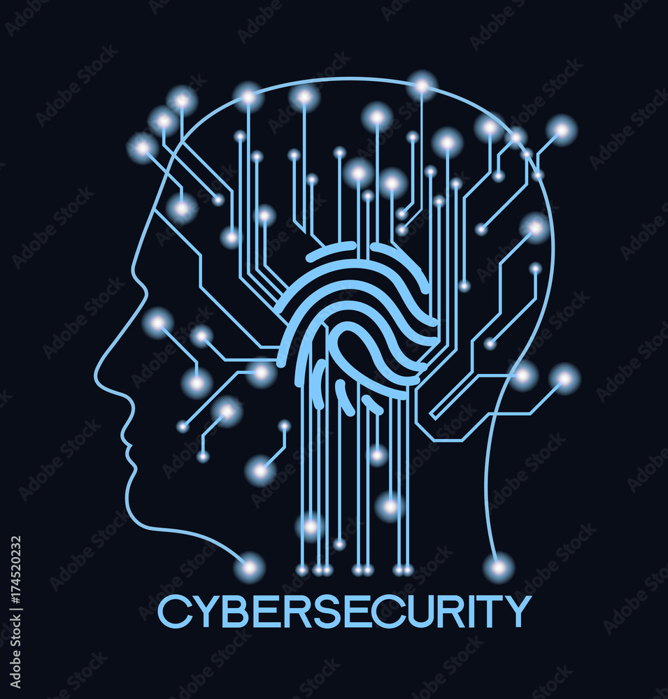 Poster cybersecurity future technology. cybersecurity concept background. motion move blur. abstract networ