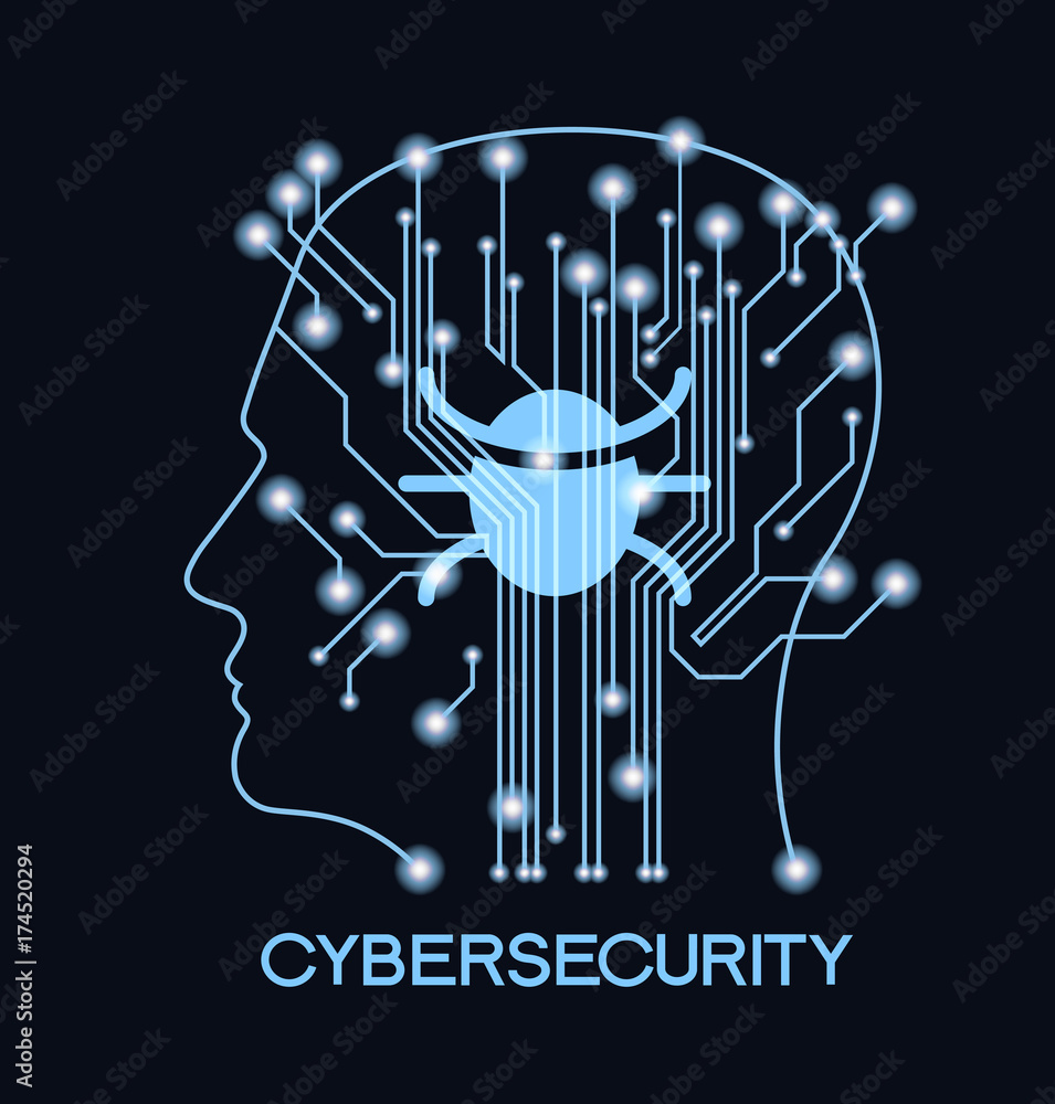 Poster cybersecurity future technology. cybersecurity concept background. motion move blur. abstract networ