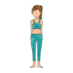 Fototapeta premium woman athlete in sports suit