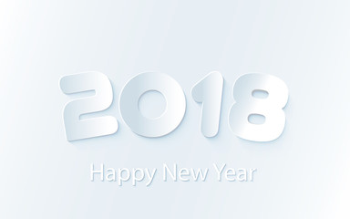 Vector Happy New Year 2017 background with paper cuttings