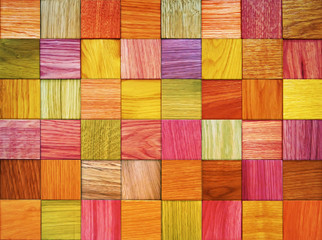 abstract colorful wooden weaving