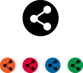 Set share icons vector illustration