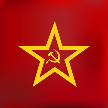 cccp symbol isolated on dark red background