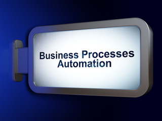 Finance concept: Business Processes Automation on billboard background