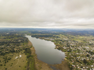 Vista aérea Laguna Avendaño, Chile