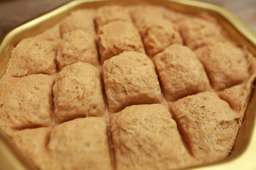 turkish tahini halva in an iron pot