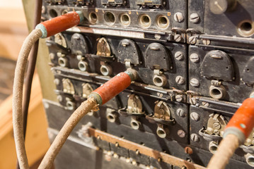 Old Telephone Switchboard close up