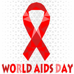 Vector illustration polygonal for world aids day