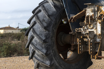 Fototapeta na wymiar Detail of an old tractor