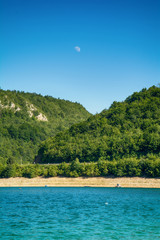 Fototapeta premium Kokin Brod, Serbia August 01, 2017: Zlatar Lake in Serbia