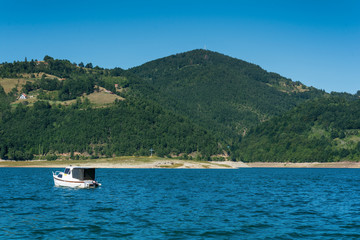 Fototapeta premium Kokin Brod, Serbia August 01, 2017: Zlatar Lake in Serbia