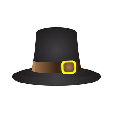 Isolated pilgrim hat on a white background, Thanksgiving day vector illustration