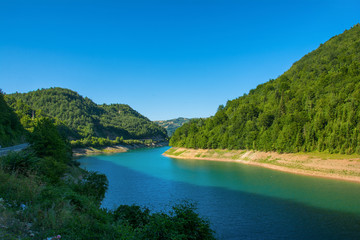 Kokin Brod, Serbia August 01, 2017: Zlatar Lake in Serbia