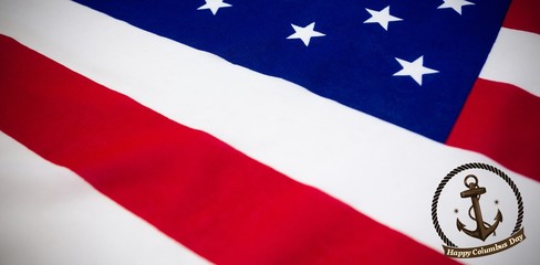 Composite image of symbol of colombus day 