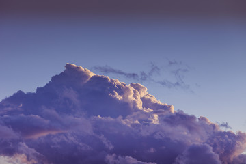 stormy clouds toward sunset