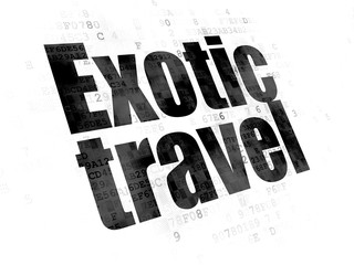 Vacation concept: Exotic Travel on Digital background