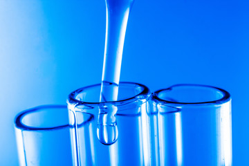 drop liquid  into a test tube