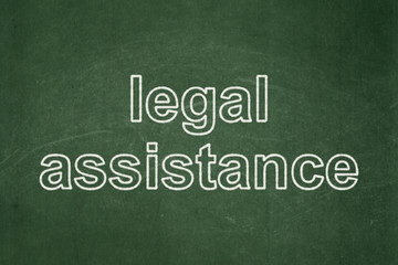 Obraz premium Law concept: Legal Assistance on chalkboard background