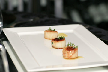 Gourmet and gastronomic fish dish