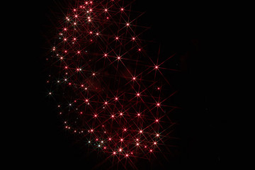 Festive fireworks in the dark sky