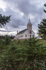 Fototapeta na wymiar Rural Church in Autumn 