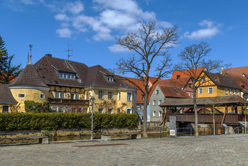 Embankment of Vils rive, Amberg, Germany