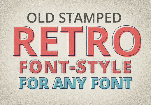 Old Stamped Retro Text Style