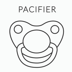 Thin-line Pacifier Vector Illustration