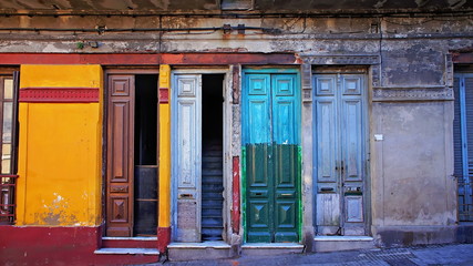 Montevideo - Old city streets in historic part of town     - obrazy, fototapety, plakaty