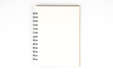 Blank book top view high angle, copy space