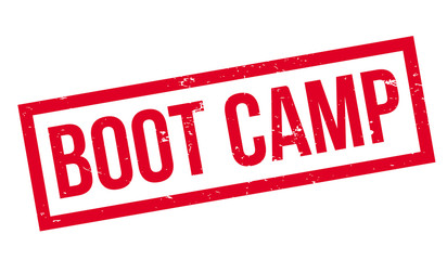 Fototapeta premium Boot Camp rubber stamp. Grunge design with dust scratches. Effects can be easily removed for a clean, crisp look. Color is easily changed.