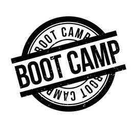 Boot Camp rubber stamp. Grunge design with dust scratches. Effects can be easily removed for a clean, crisp look. Color is easily changed.