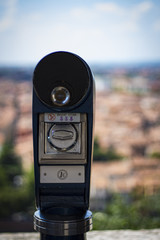 Beautiful image of a telescope for sightseeing