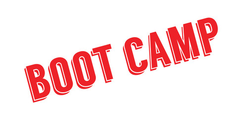 Boot Camp rubber stamp. Grunge design with dust scratches. Effects can be easily removed for a clean, crisp look. Color is easily changed.