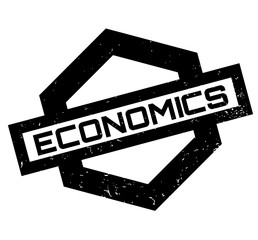 Obraz premium Economics rubber stamp. Grunge design with dust scratches. Effects can be easily removed for a clean, crisp look. Color is easily changed.