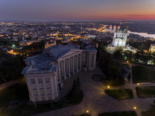 St. Andrew's Church (Kiev) Ukraine. Cityscape from a height.