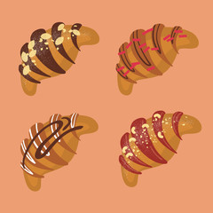 Tasty croissants for breakfast