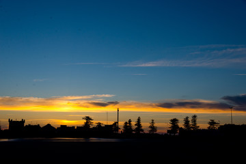 sunset at essaouira beach