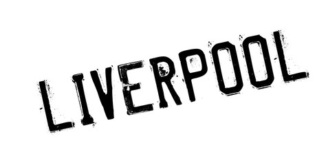 Liverpool rubber stamp. Grunge design with dust scratches. Effects can be easily removed for a clean, crisp look. Color is easily changed.