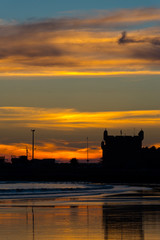 sunset at essaouira beach