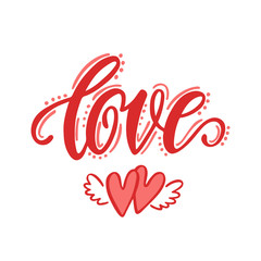 Love. Hand drawn lettering design.