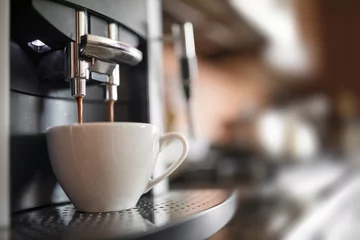 Fototapeten Espresso machine making fresh coffee © Mariusz Blach
