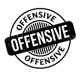Offensive rubber stamp. Grunge design with dust scratches. Effects can be easily removed for a clean, crisp look. Color is easily changed.