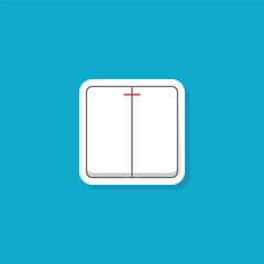 Light switch icon, flat design style. Vector illustration