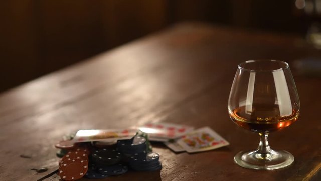 A poker player with a brandy brand