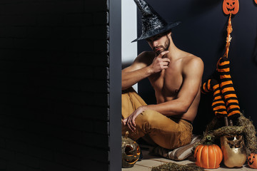 Halloween spirit and supernatural concept